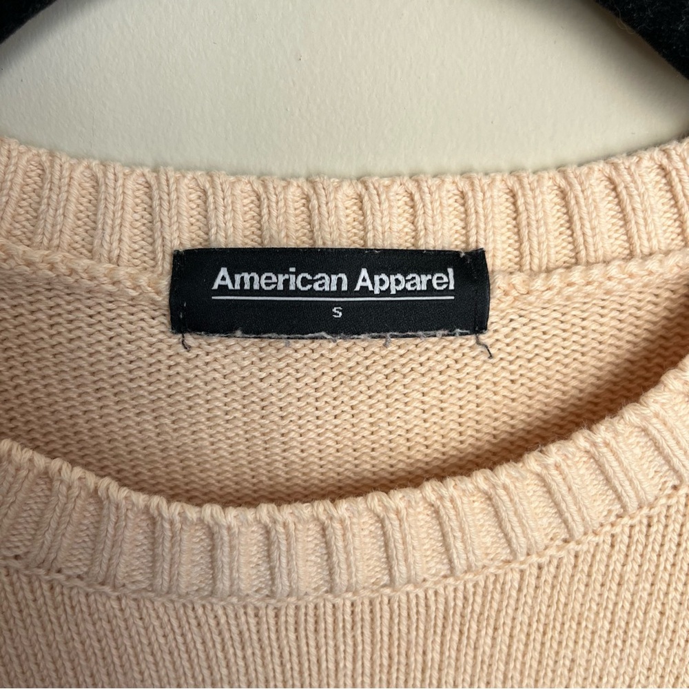 made in USA american apparel cropped cotton sweater - Picture 4 of 10